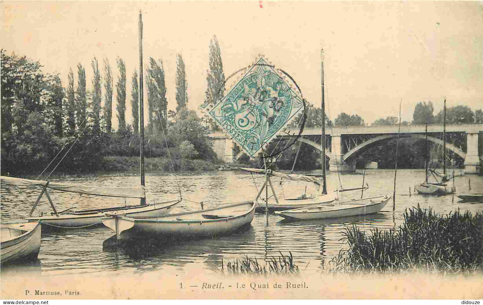 92 - Rueil Malmaison - Le Quai De Rueil - Précurseur - CPA - Oblitération Ronde De 1907 - Voir Scans Recto-Verso - Rueil Malmaison