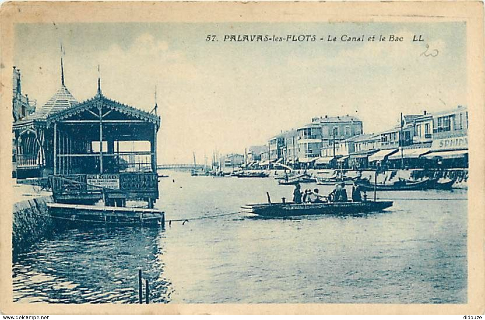 34 - Palavas Les Flots - Le Canal Et Le Bac - Animée - Oblitération Ronde De 1932 - CPA - Voir Scans Recto-Verso - Palavas Les Flots