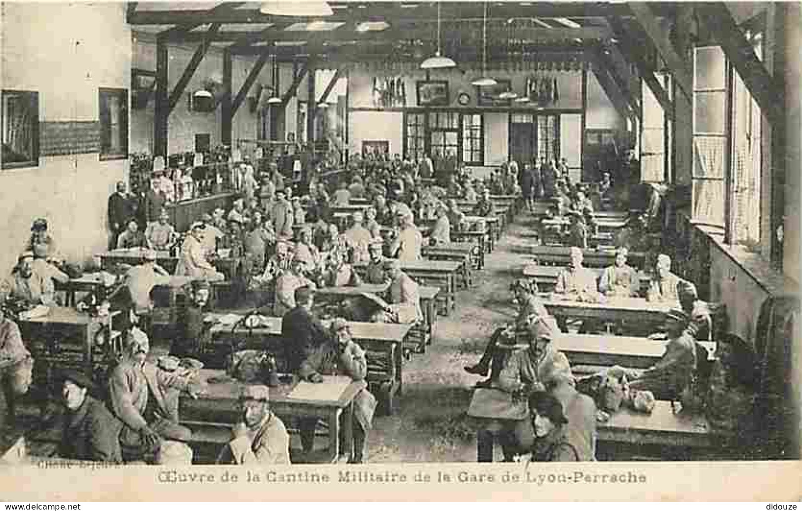 69 - Lyon - Oeuvre De La Cantine Militaire De La Gare De Lyon-Perrache - Animée - CPA - Voir Scans Recto-Verso - Andere & Zonder Classificatie