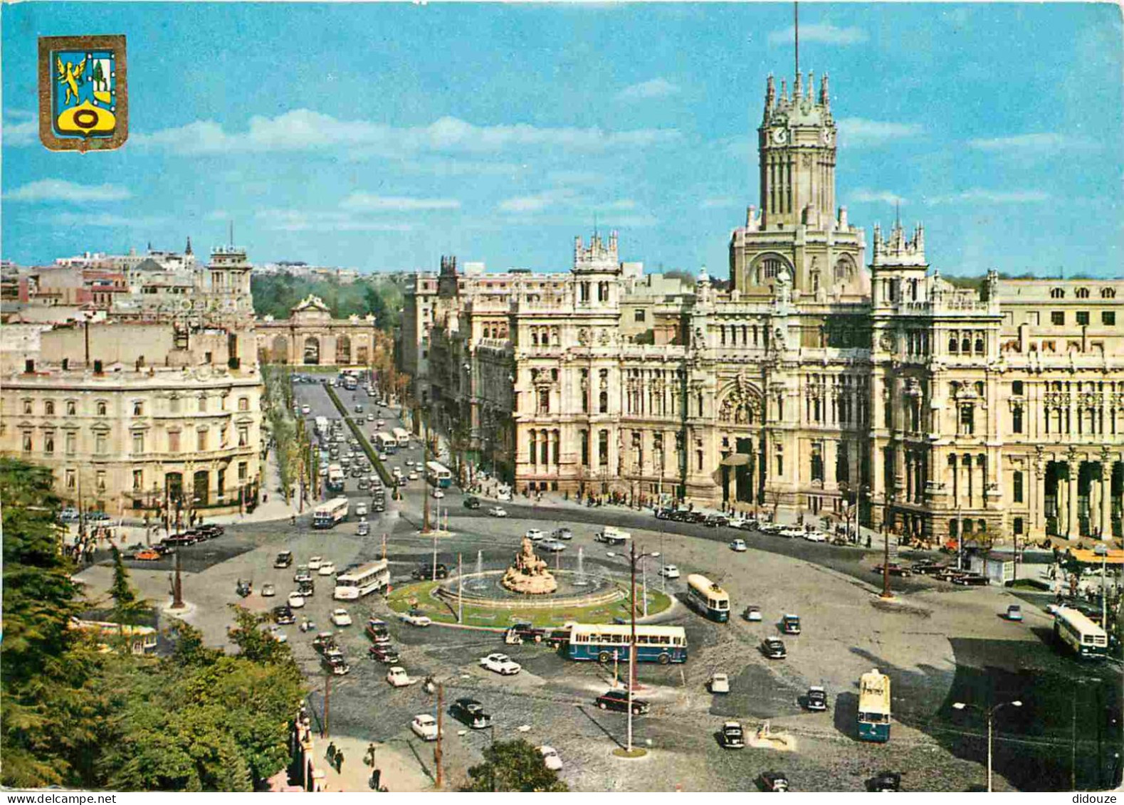 Espagne - Espana - Madrid - La Cibeles - Calle De Alcala Y Palacio De Communicaciones - Automobiles - CPM - Voir Scans R - Madrid