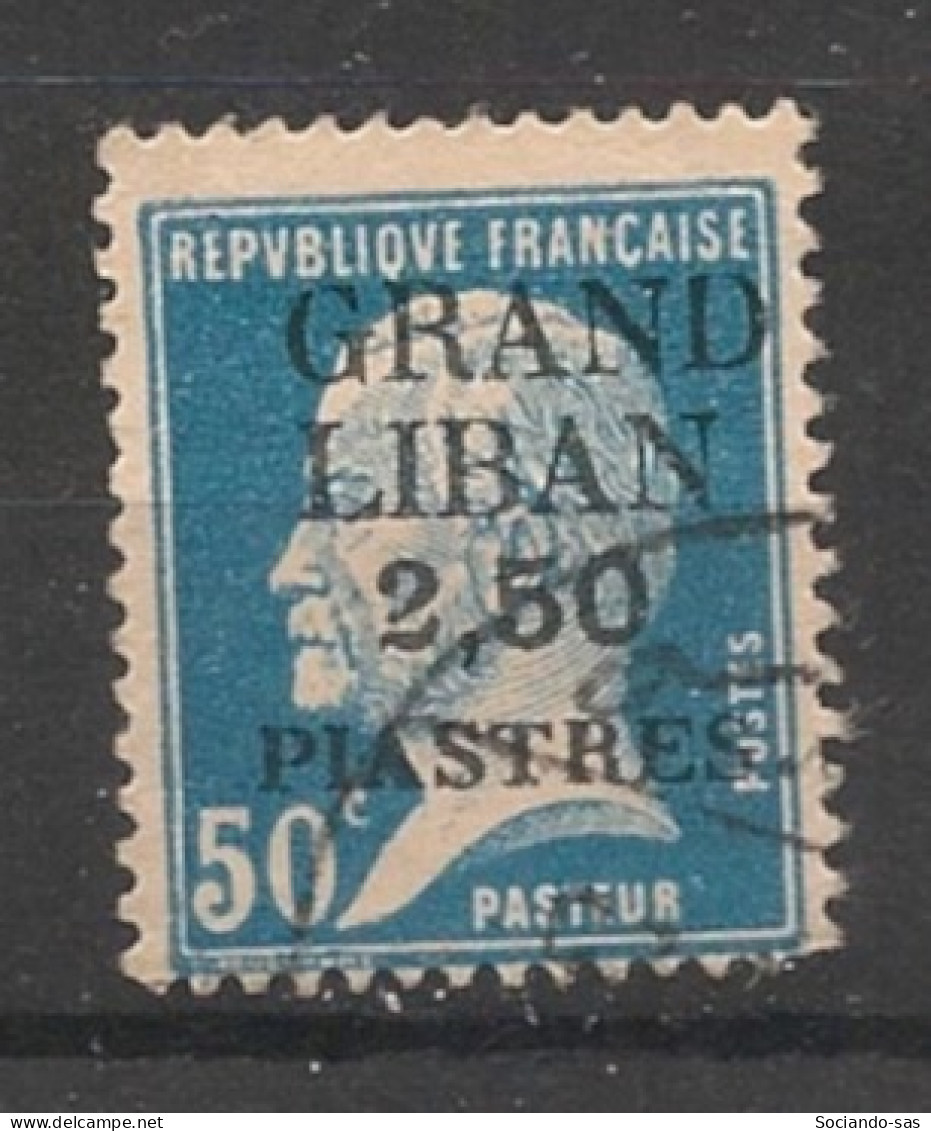 GRAND LIBAN - 1924 - N°YT. 17 - Type Pasteur 2pi50 Sur 50c Bleu - Oblitéré / Used - Usados