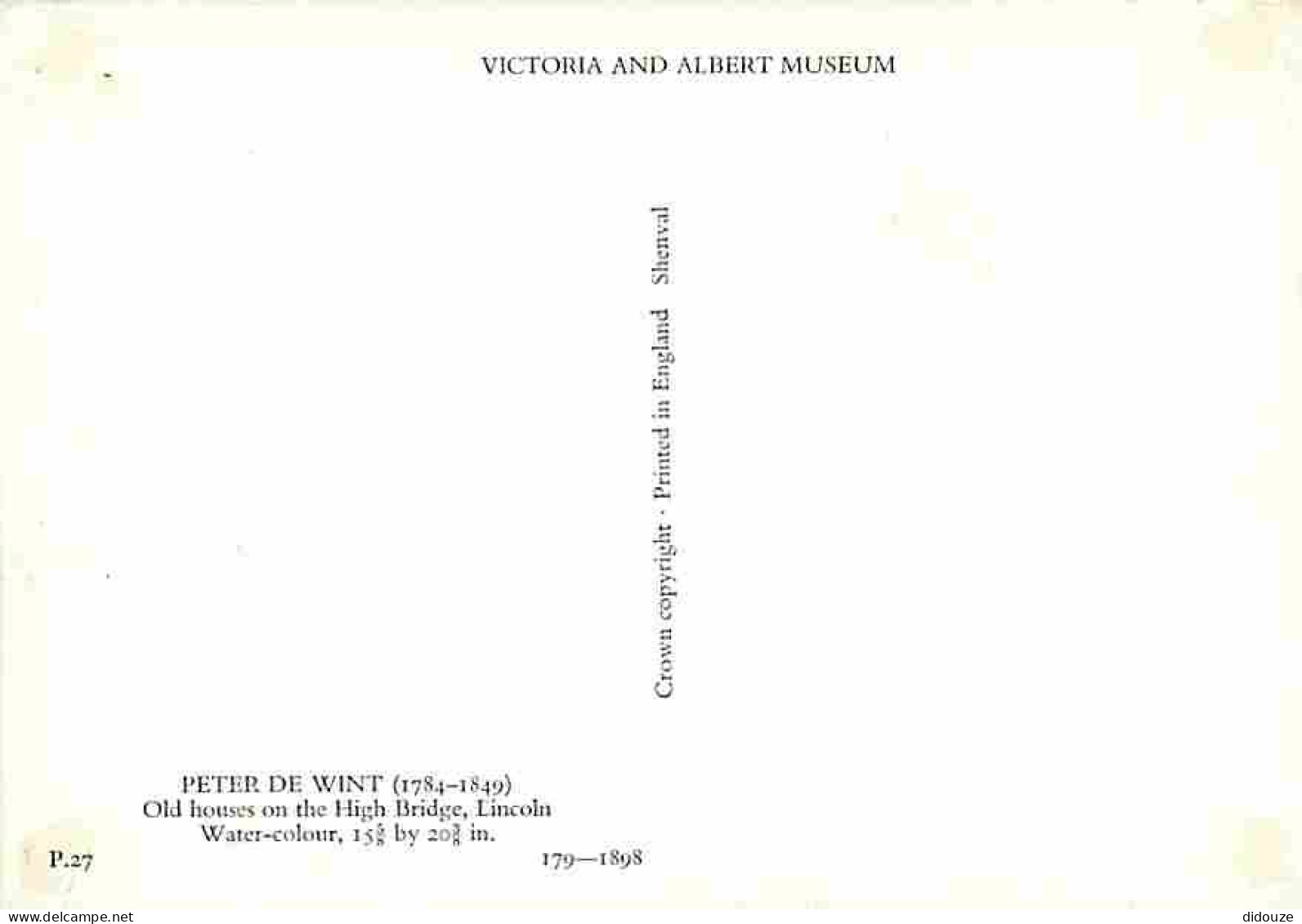 Art - Peinture - Peter De Wint - Old Houses On The High Bridge - Lincoln - Victoria And Albert Museum - CPM - Voir Scans - Paintings
