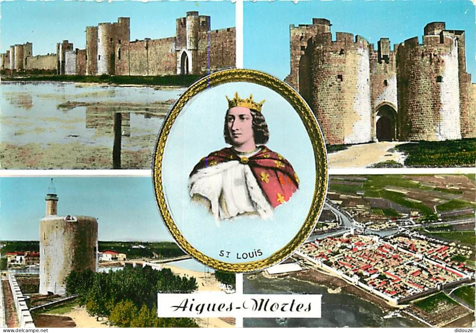 30 - Aigues Mortes - Multivues - Portrait De Saint Louis - Couronne - CPM - Voir Scans Recto-Verso - Aigues-Mortes