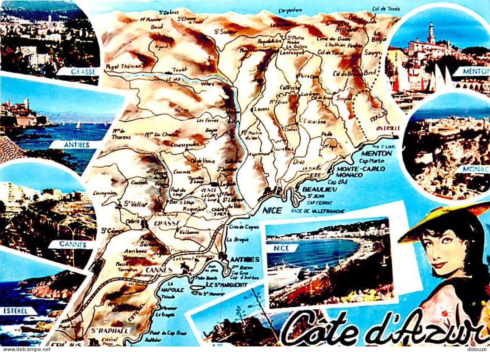 06 - Alpes Maritimes - La Cote D'Azur - Multivues - Carte Géographique - CPM - Carte Neuve - Voir Scans Recto-Verso - Other & Unclassified