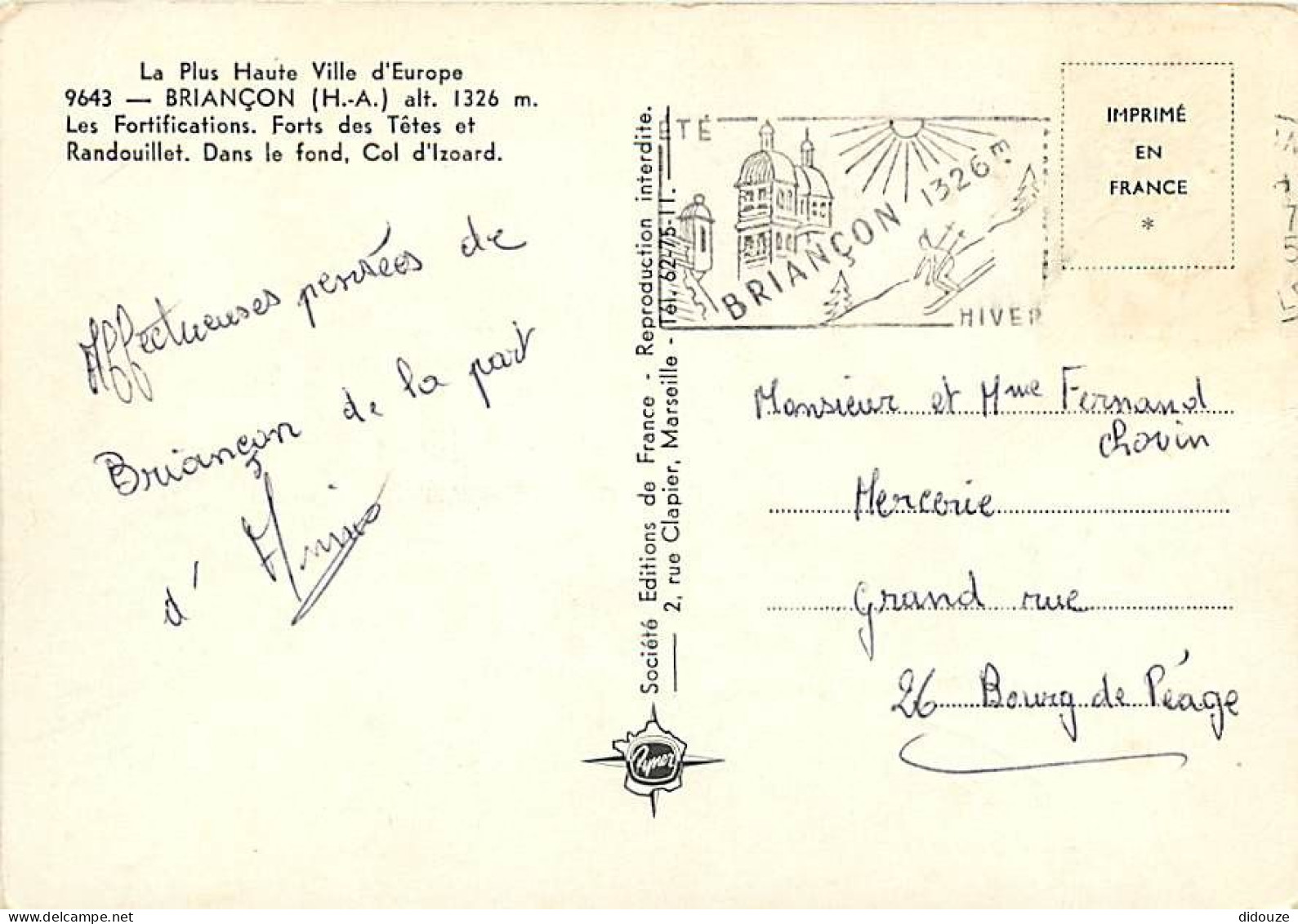 05 - Briançon - Les Fortifications. Forts Des Têtes Et Randouillet. Dans Le Fond, Col D'Izoard. - CPM - Voir Scans Recto - Briancon