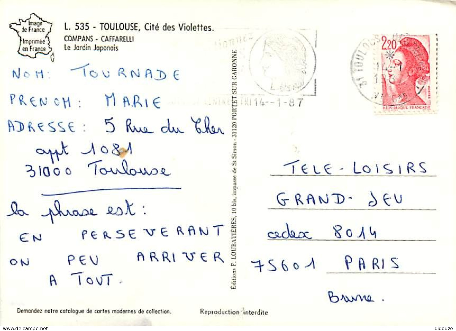 31 - Toulouse - CPM - Voir Scans Recto-Verso - Toulouse