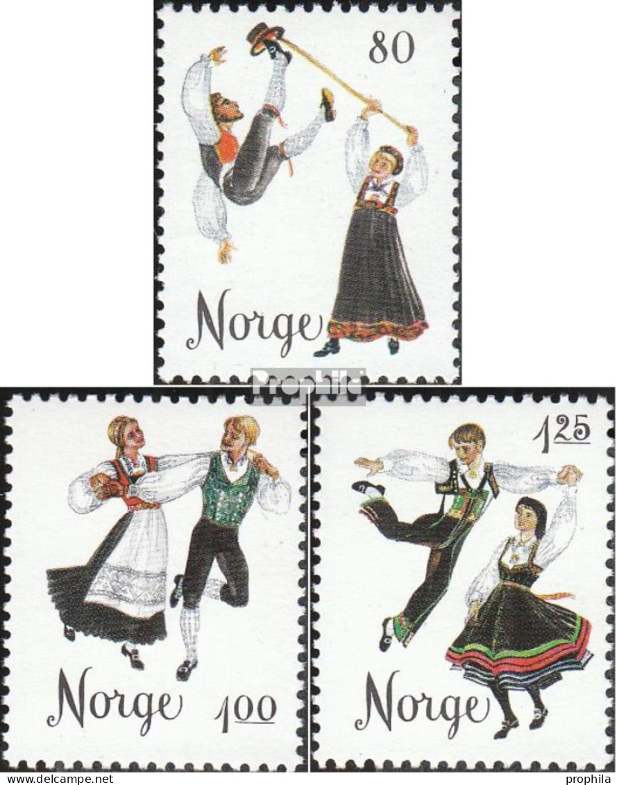 Norwegen 719-721 (kompl.Ausg.) Postfrisch 1976 Volkstänze - Unused Stamps