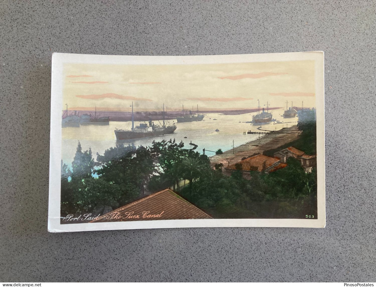 Port Said The Suez Canal Carte Postale Postcard - Sues