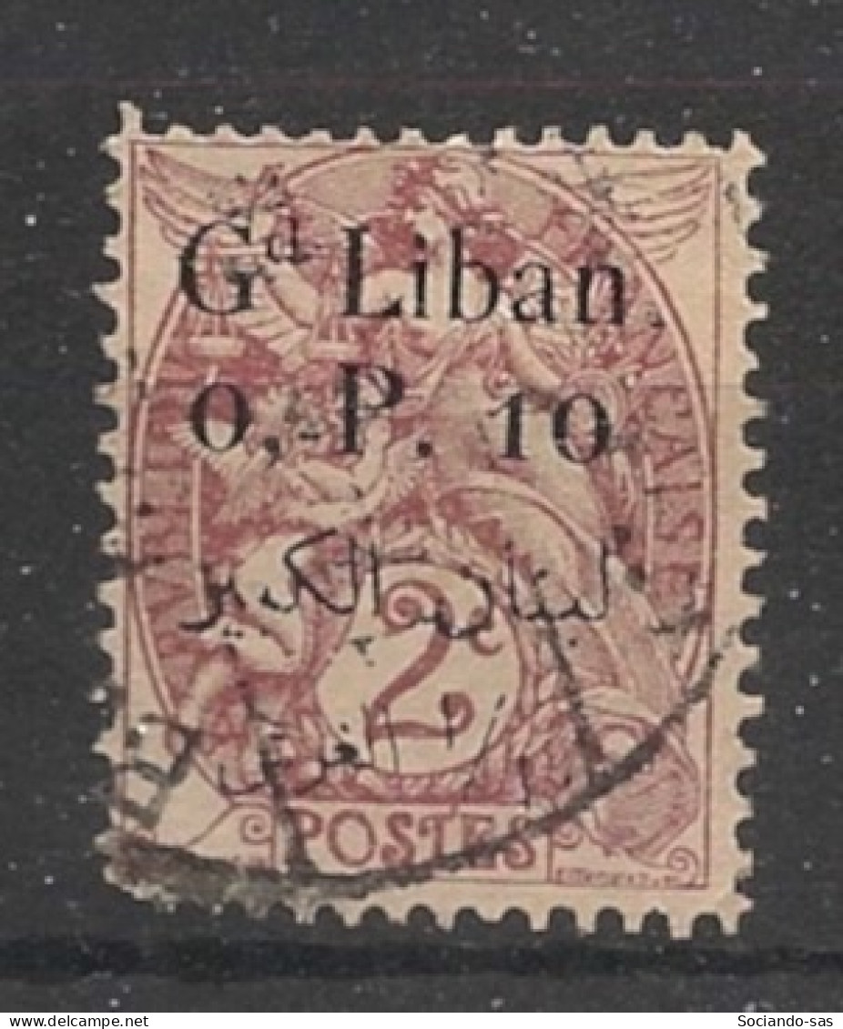 GRAND LIBAN - 1924-25 - N°YT. 22 - Type Blanc 0pi10 Sur 2c Brun-lilas - Oblitéré / Used - Usados