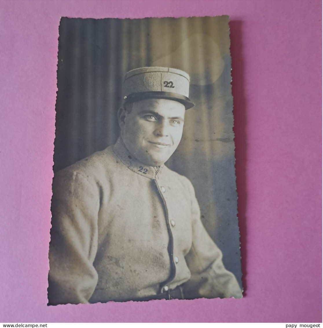 22ème Régiment D'Infanterie - Bourgoin - Sathenay-Camps - Soldat Pose En Studio - War, Military