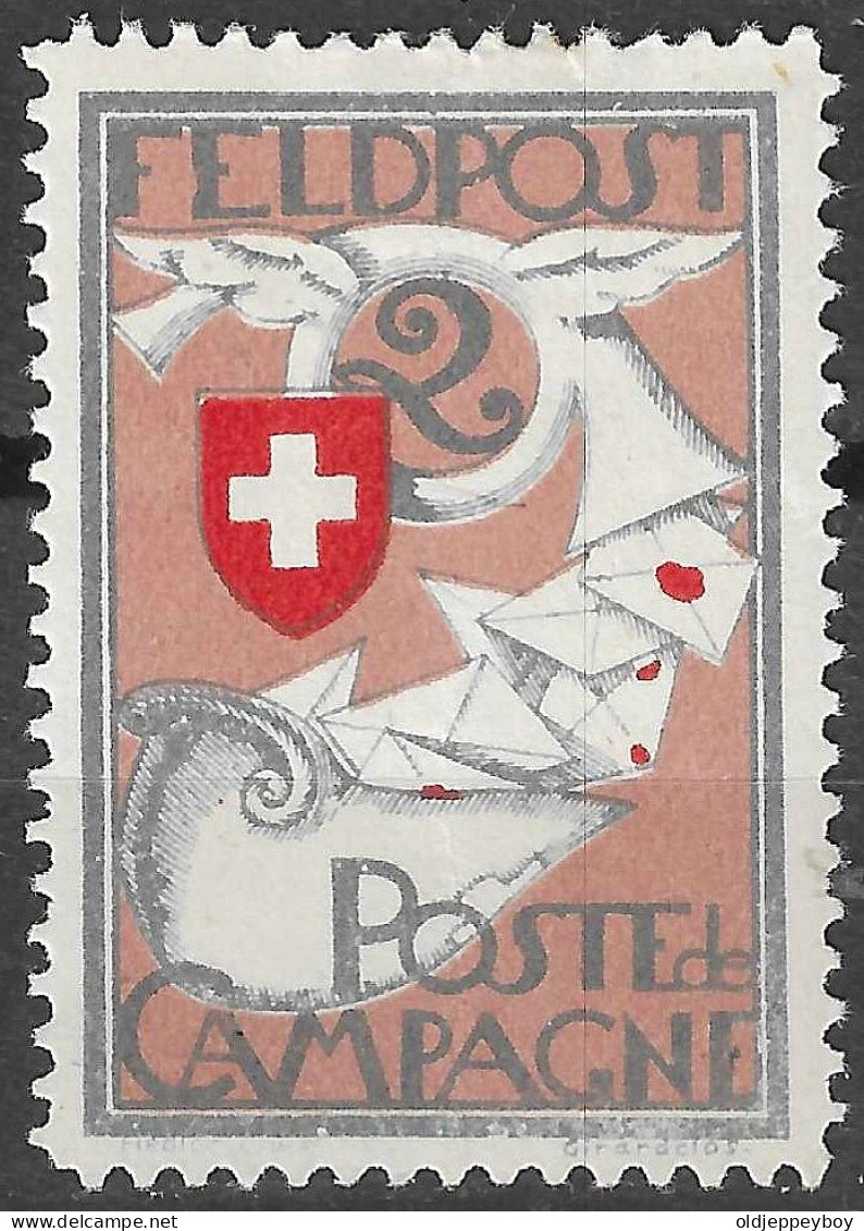 Suisse /Schweiz/Switzerland // Vignette Militaire 1914-1918 // Feldpost-Poste De Campagne No. 1 - Vignettes