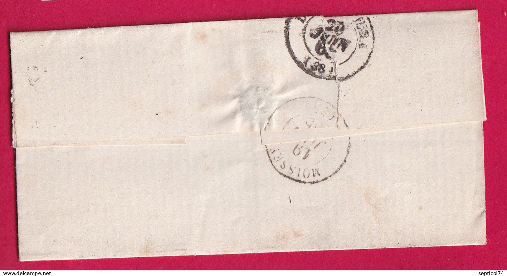 N°22 GC 3931 THERVAY JURA CAD TYPE 22 POUR DOLE 1865 INDICE 12 LETTRE - 1849-1876: Période Classique