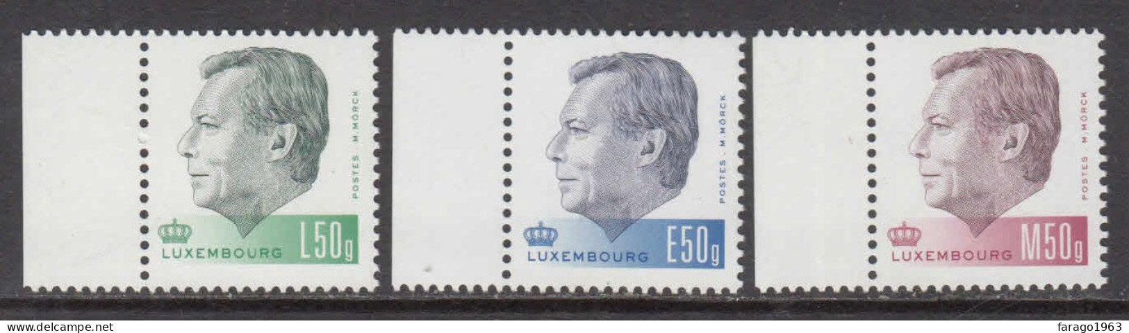 2015 Luxembourg Definitives Complete Set Of 3 MNH @ BELOW FACE VALUE - Unused Stamps