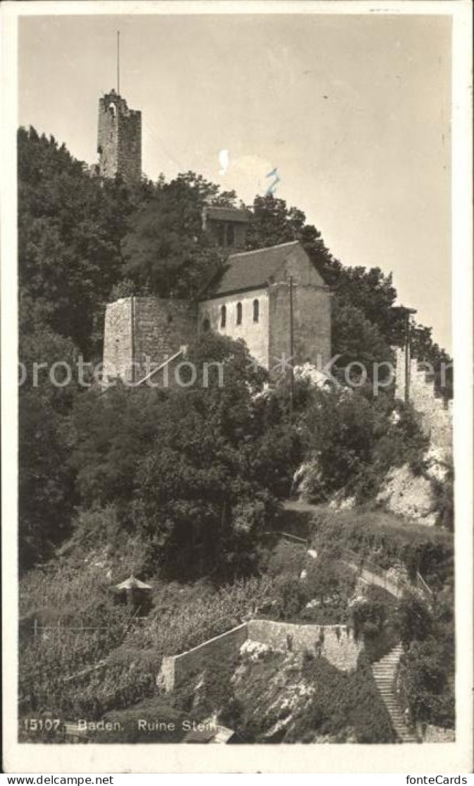 11756987 Baden AG Schlossruine Stein Baden - Sonstige & Ohne Zuordnung