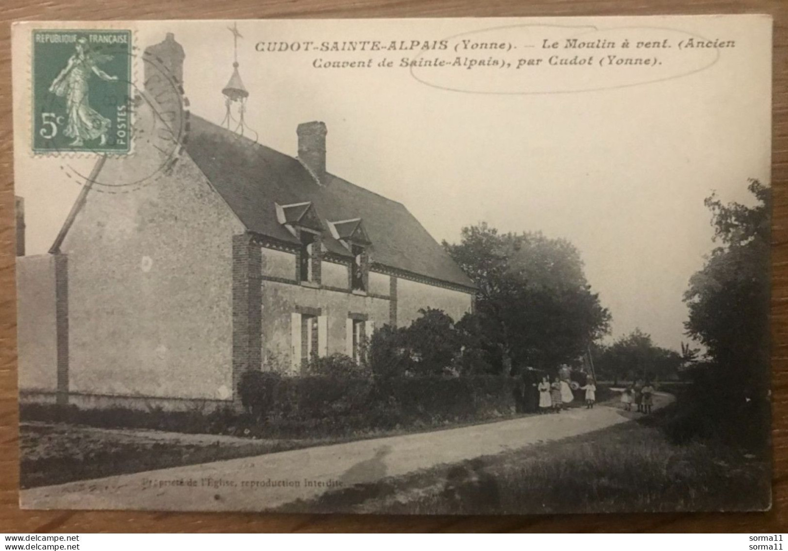 CPA CUDOT SAINTE ALPAIS 89 Le Moulin à Vent, Ancien Couvent - Autres & Non Classés