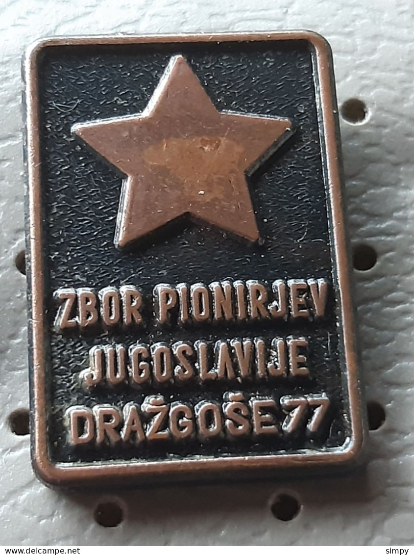 Tito's Pioneer Of Yugoslavia Meeting Drazgose 1977 Pioneers SLOVENIA Ex Yugoslavia  Pin - Vereinswesen