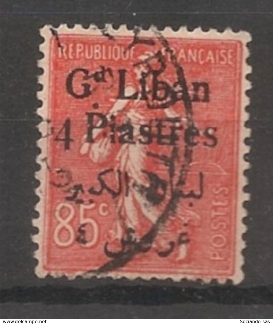 GRAND LIBAN - 1924-25 - N°YT. 35 - Type Semeuse 4pi Sur 85c Rouge - Oblitéré / Used - Gebraucht