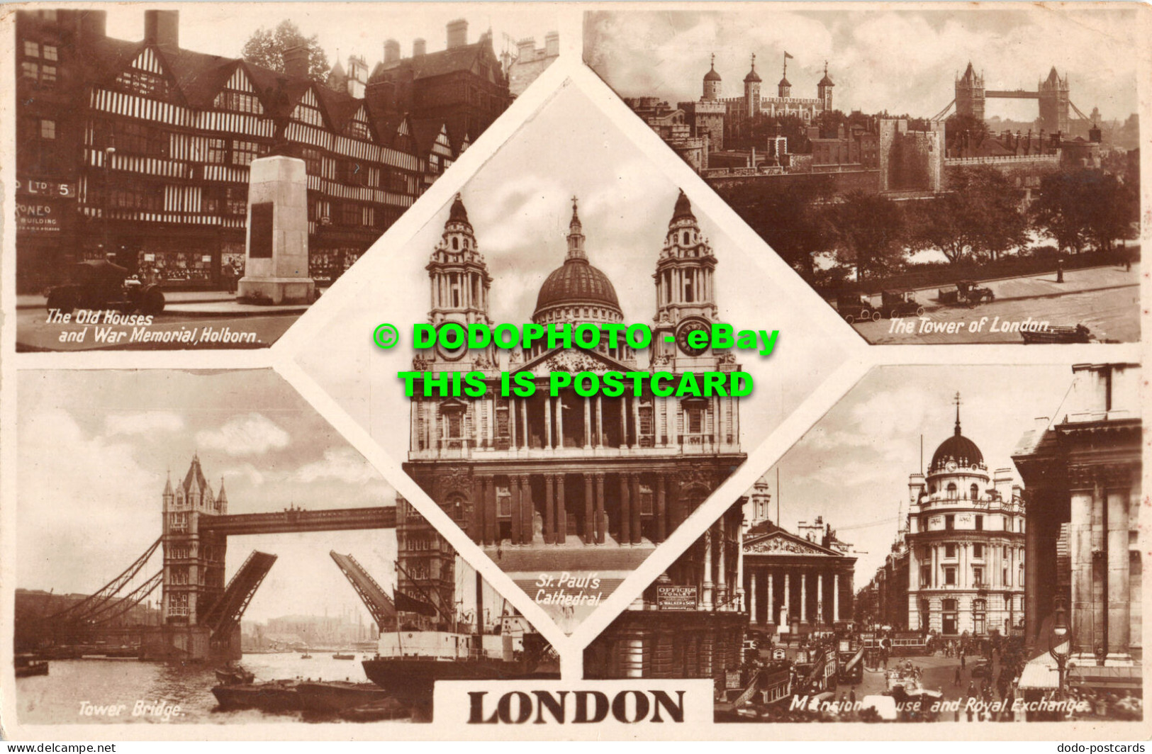 R467159 London. St. Paul Cathedral. The Tower Of London. RP. Multi View - Sonstige & Ohne Zuordnung