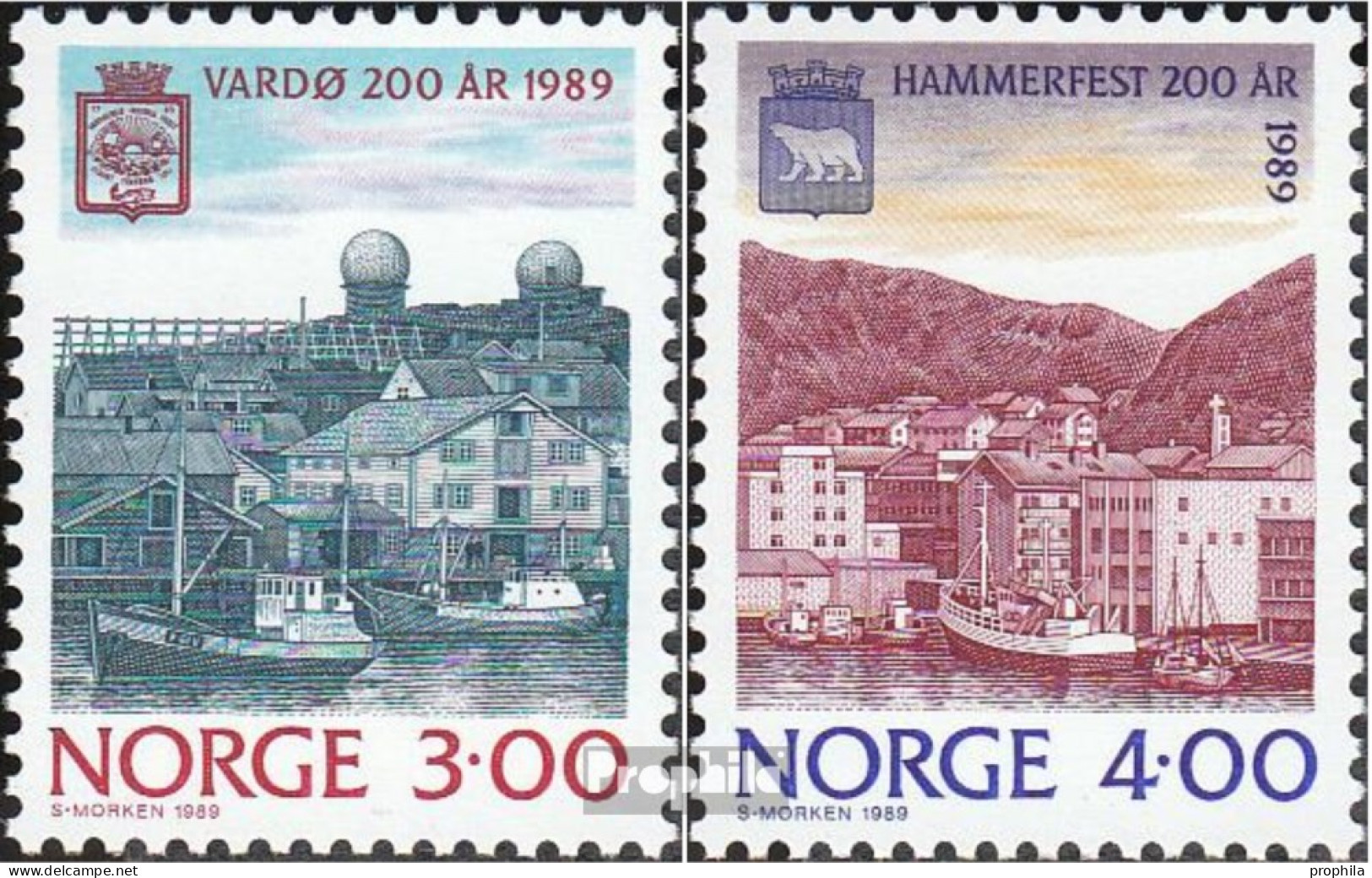 Norwegen 1015-1016 (kompl.Ausg.) Postfrisch 1989 Varde Und Hammerfest - Ongebruikt