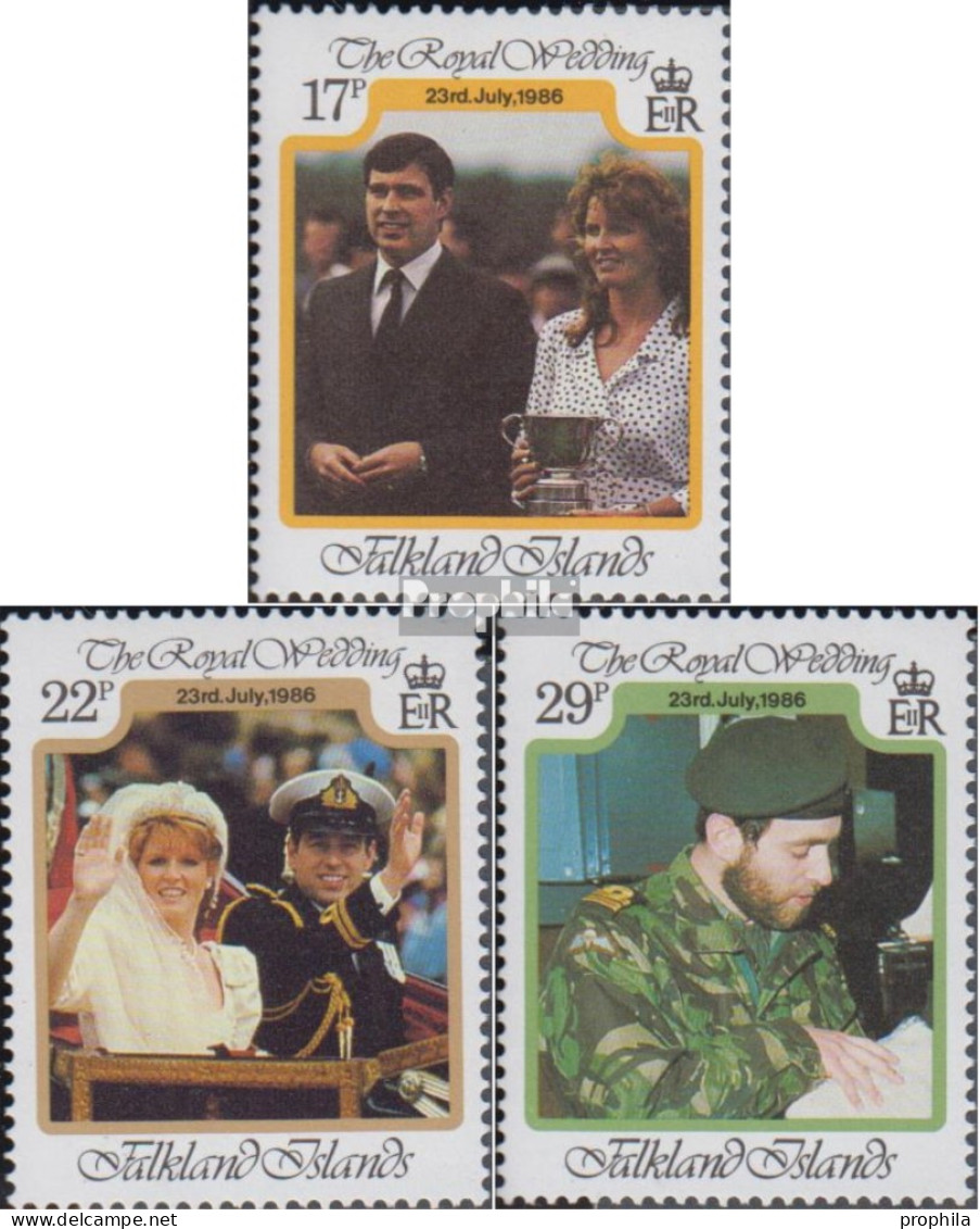 Falklandinseln 457-459 (kompl.Ausg.) Postfrisch 1986 Prinz Andrew Sarah Ferguson - Falkland Islands