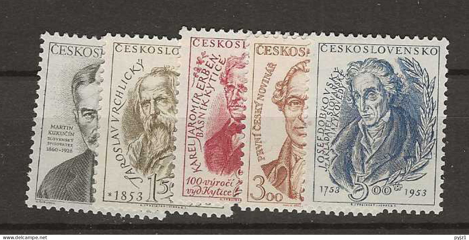 1953 MNH Tschechoslowakei, Mi 783-87 Postfris** - Neufs