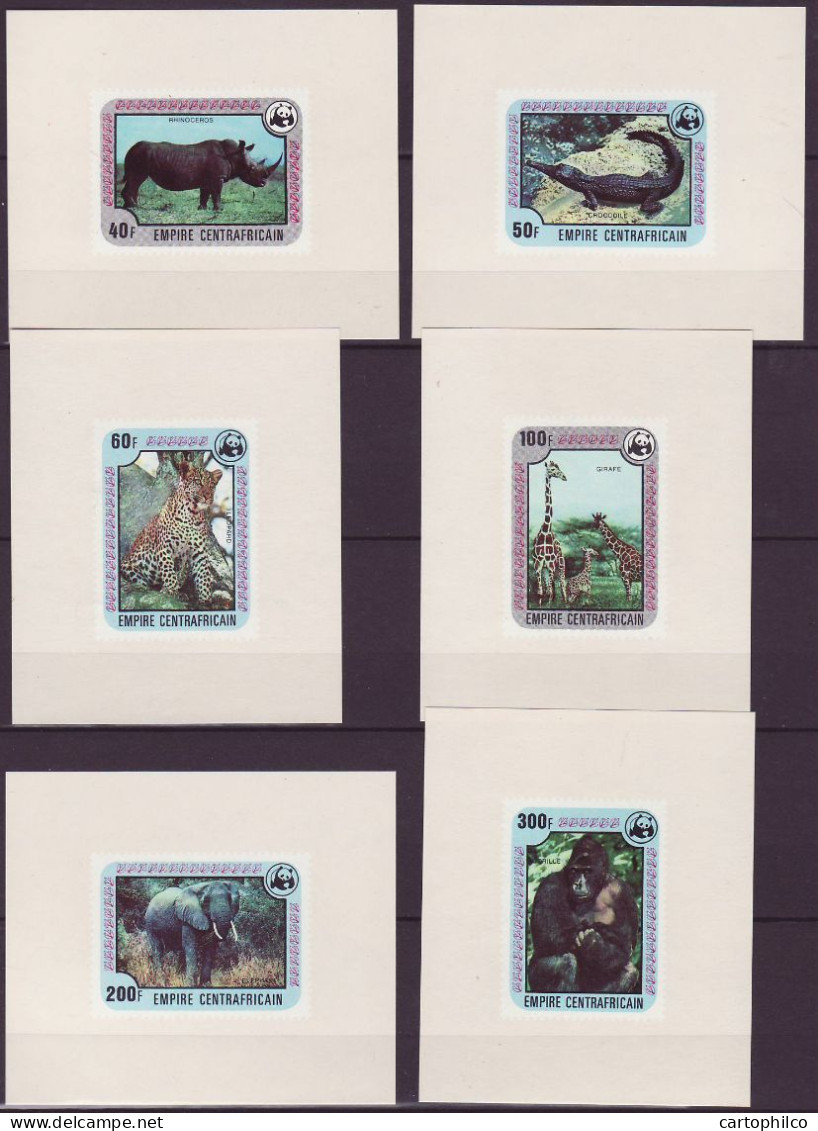 WWF Empire Centraficain Centrafrique Rhinoceros Crocodile Giraff Elephant Elephant Gorilla - Unused Stamps