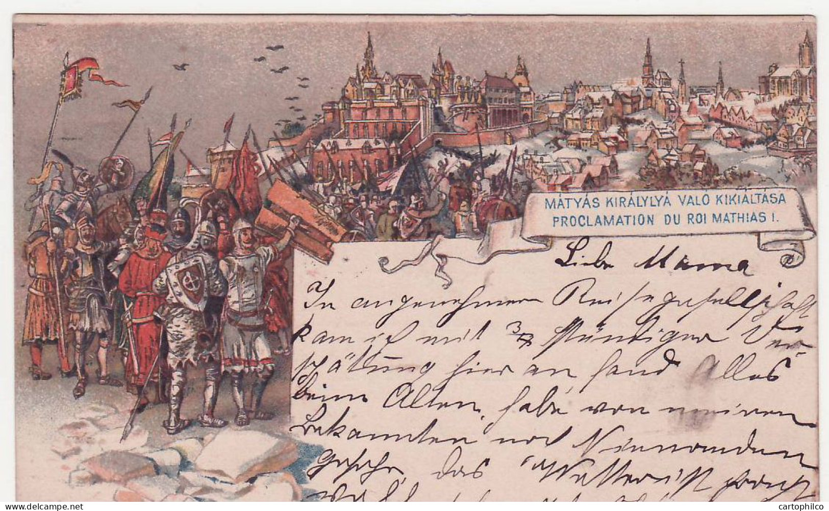 Hungary Pioneer Card Proclamation Du Roi Mathias I - Hungary