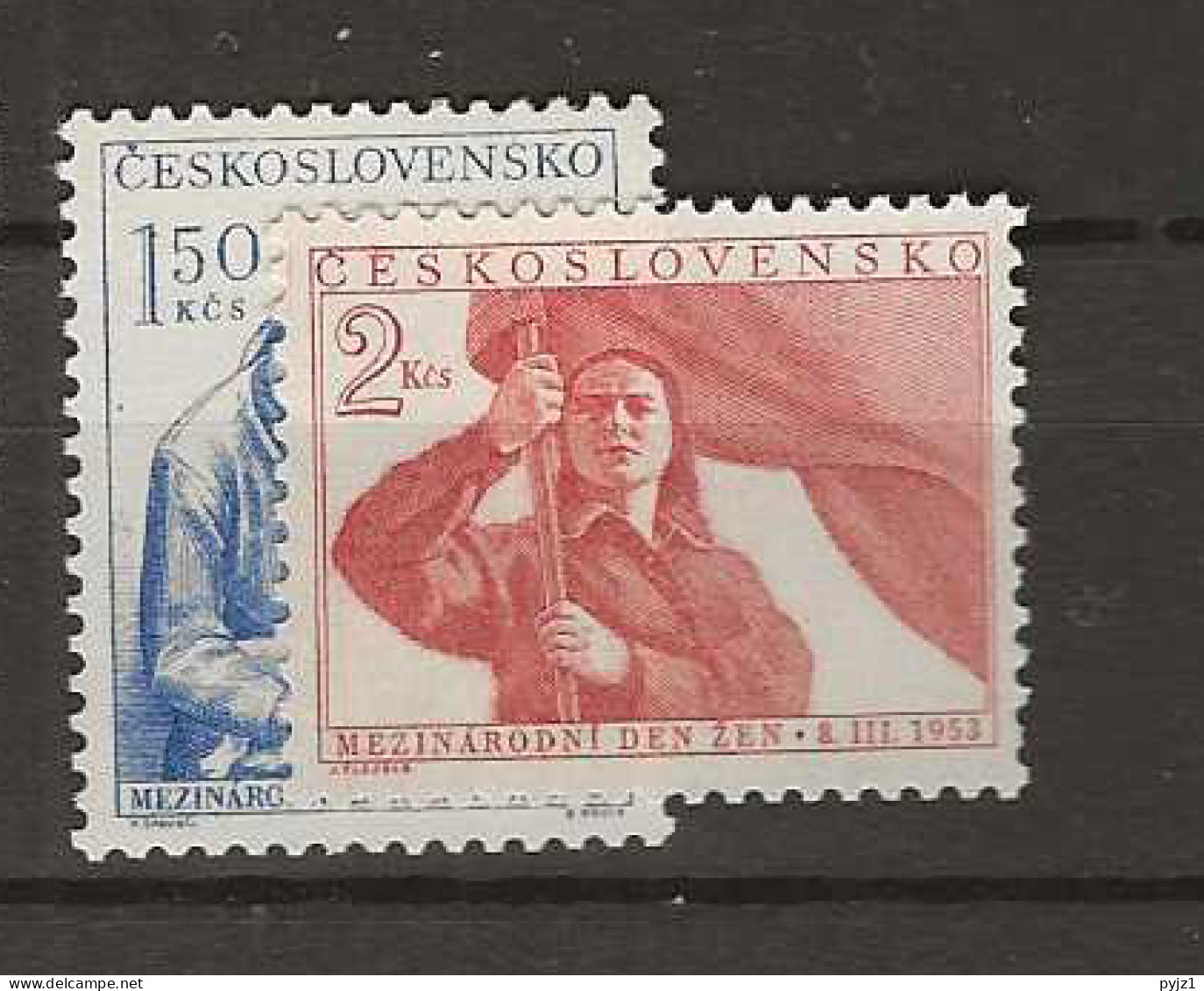 1953 MNH Tschechoslowakei, Mi 790-91 Postfris** - Ungebraucht