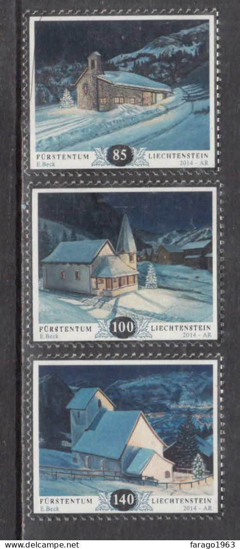 2014 Liechtenstein Christmas Noel Navidad SILVER Complete Set Of 4 MNH @ BELOW FACE VALUE - Unused Stamps