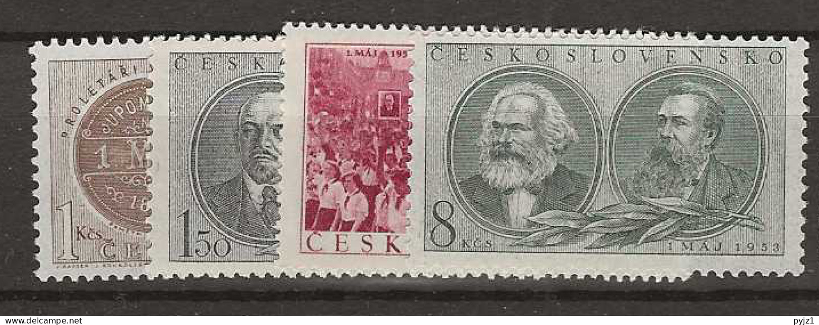 1953 MNH Tschechoslowakei, Mi 799-802 Postfris** - Unused Stamps