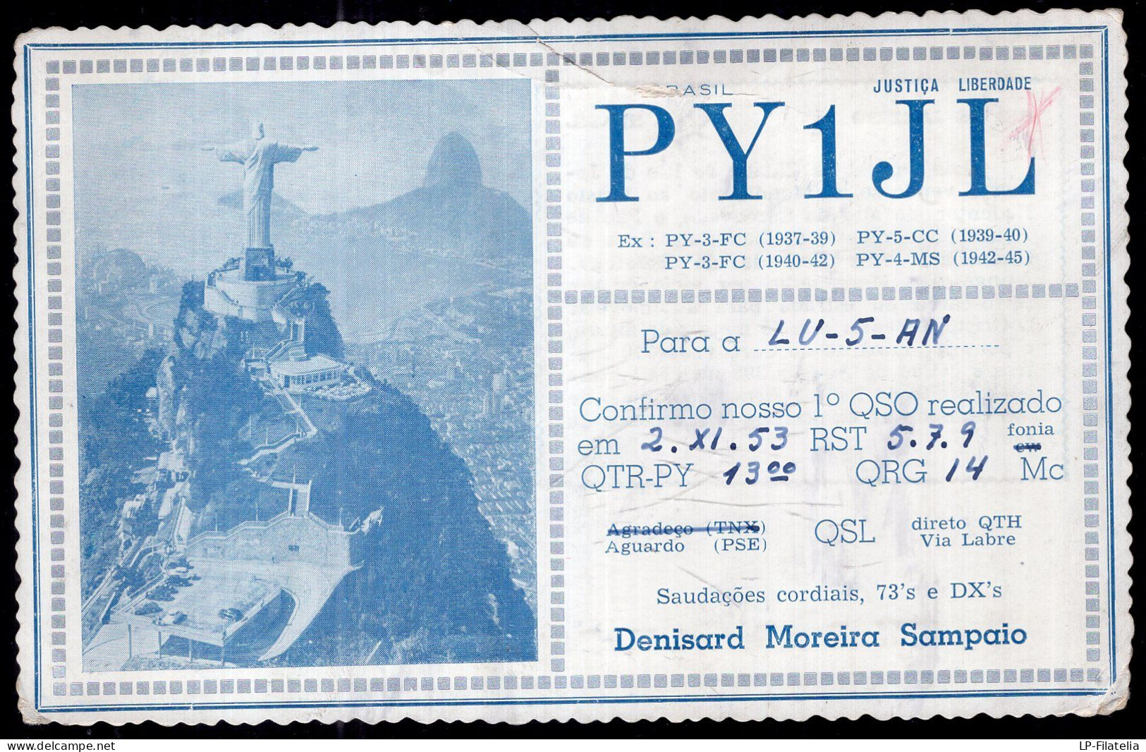 Brasil - 1953 - PY1JL - Radio Amateur