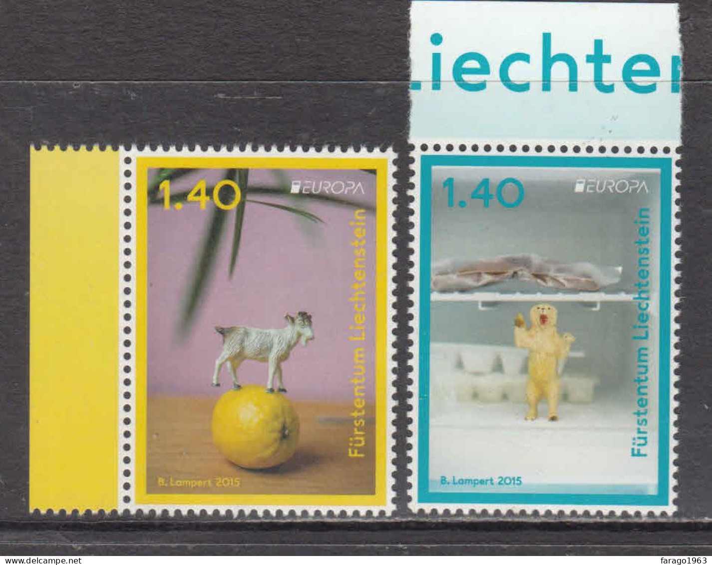 2015 Liechtenstein Europa Toys Jouets Complete Set Of 2 MNH @ BELOW FACE VALUE - Ongebruikt