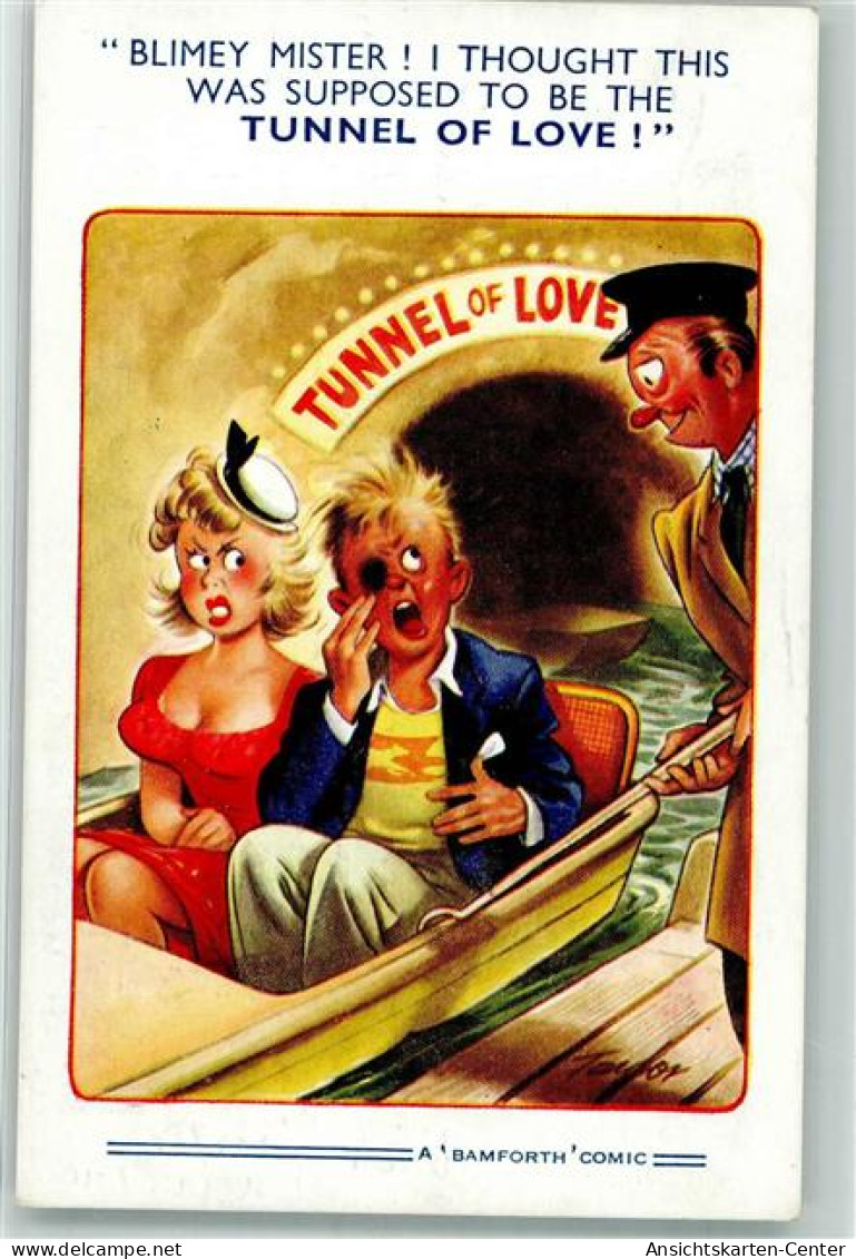 39790511 - Bamforth Comic Nr. 1542  Tunnel Of Love  Sign. Tylor - Other & Unclassified
