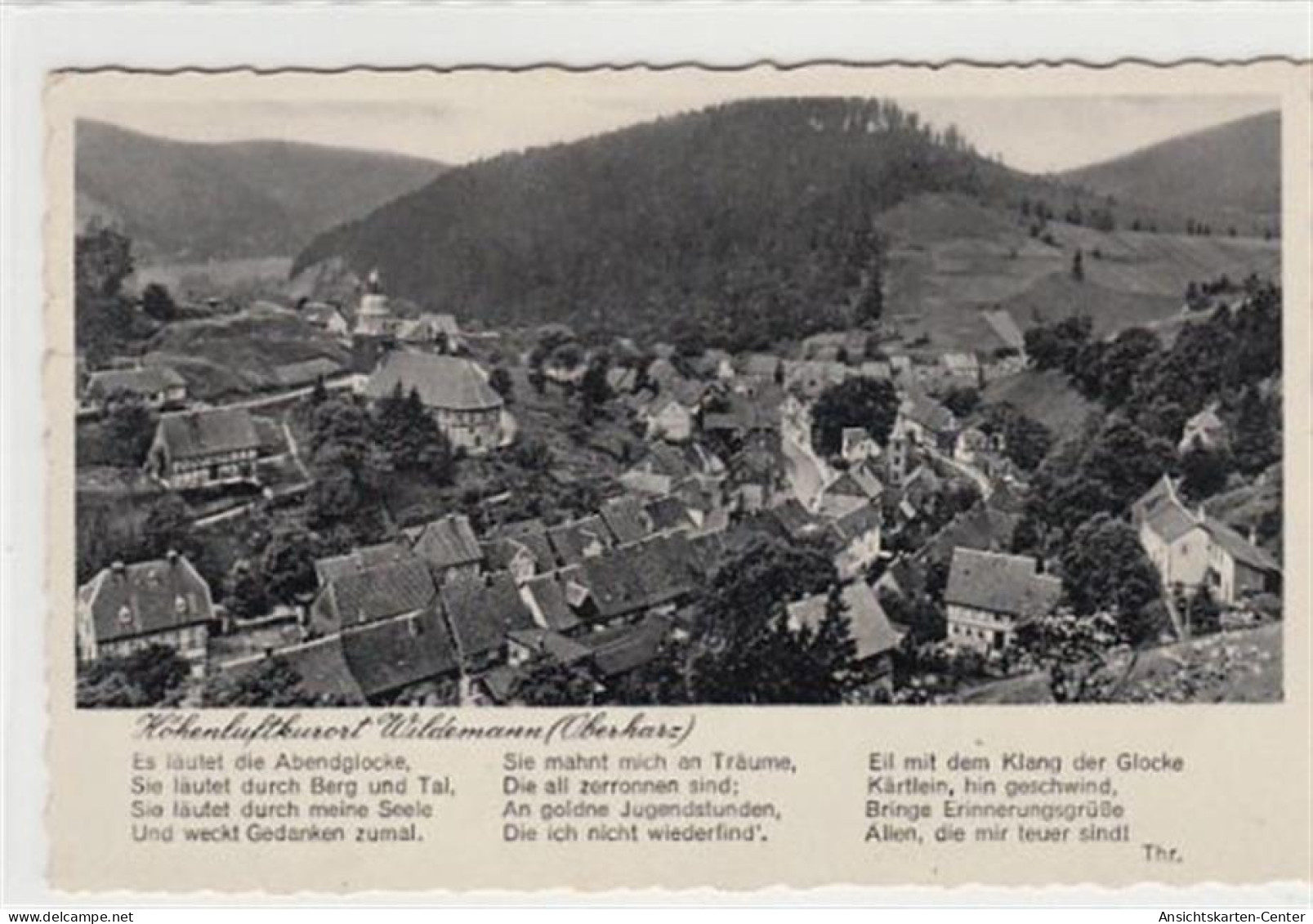 39081411 - Wildemann ( Oberharz ). Gesamtansicht Gelaufen, 1939. Leichter Knick Oben Links, Leichter Stempeldurchdruck, - Wildemann