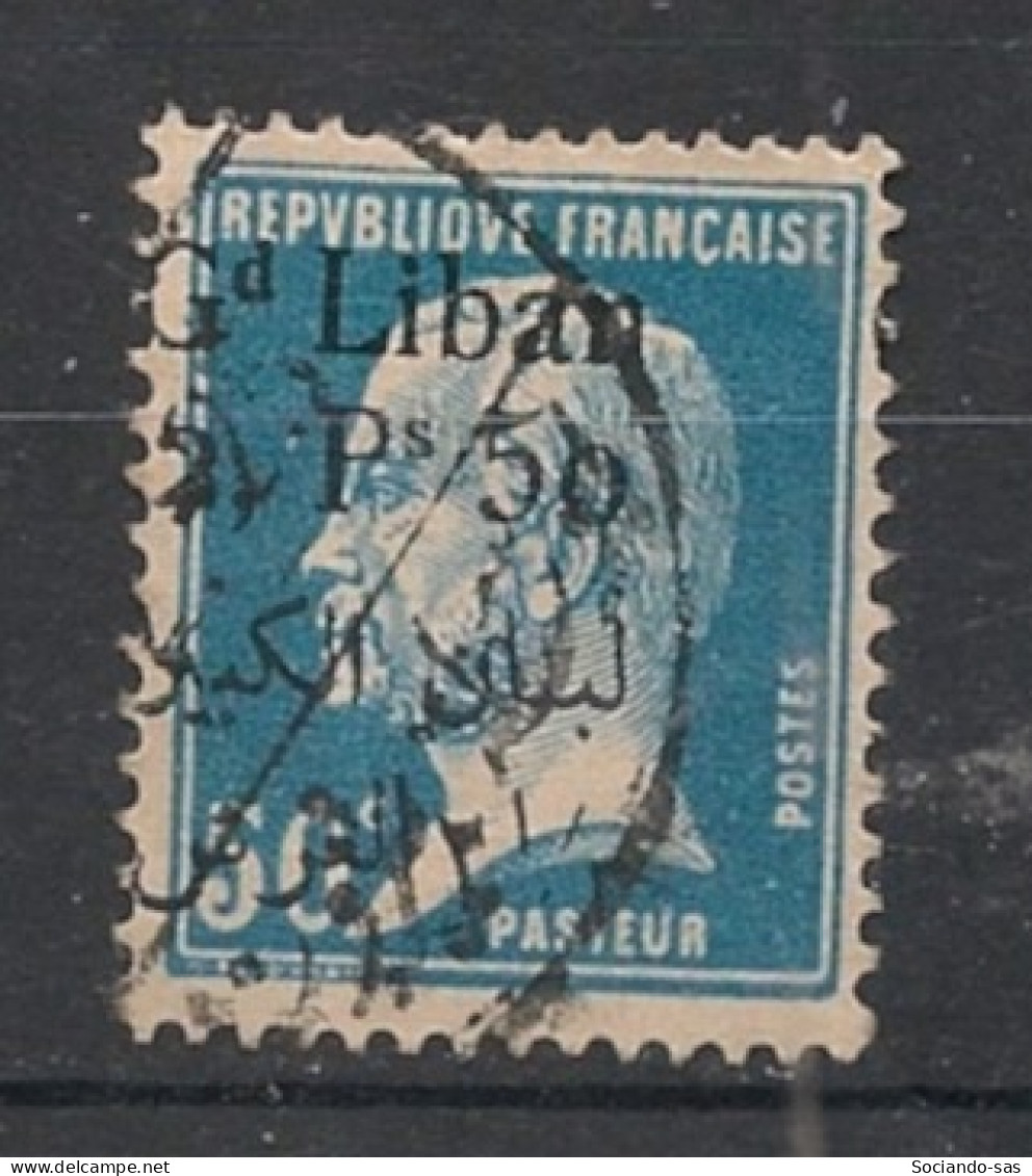 GRAND LIBAN - 1924-25 - N°YT. 43 - Type Pasteur 2pi50 Sur 50c Bleu - Oblitéré / Used - Usados