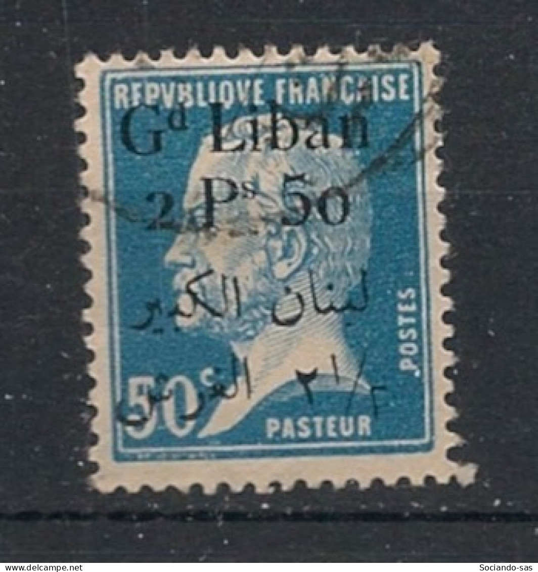 GRAND LIBAN - 1924-25 - N°YT. 43 - Type Pasteur 2pi50 Sur 50c Bleu - Oblitéré / Used - Oblitérés