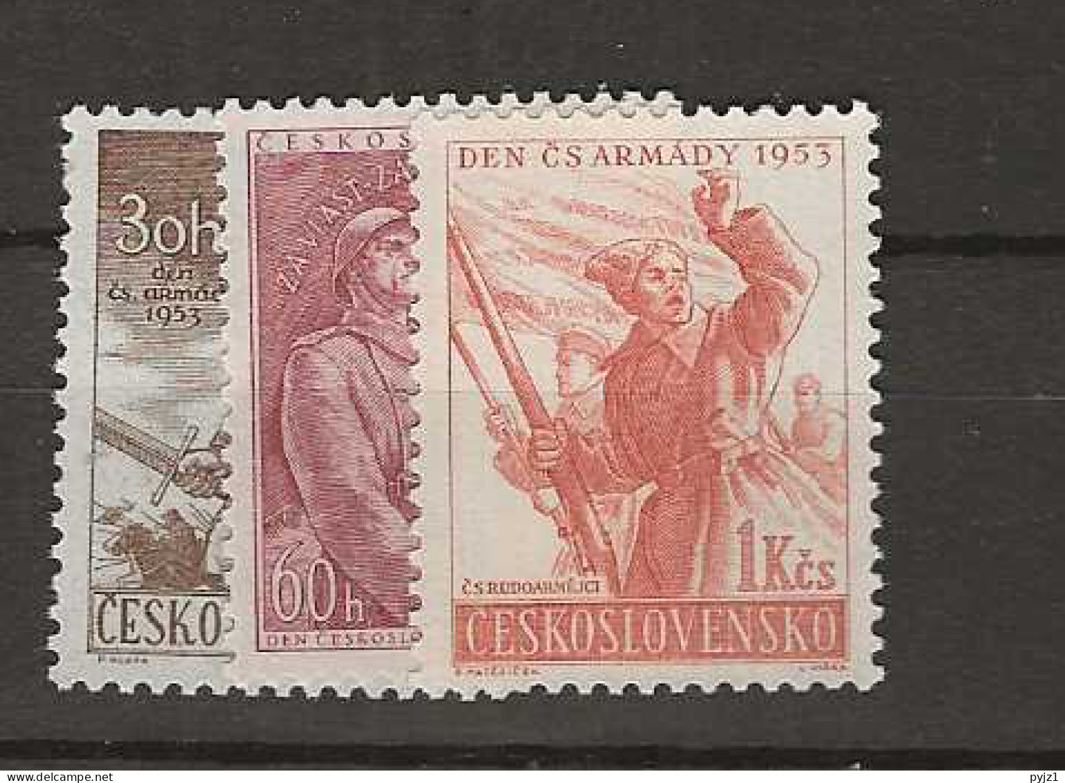 1953 MNH Tschechoslowakei, Mi 826-28 Postfris** - Unused Stamps