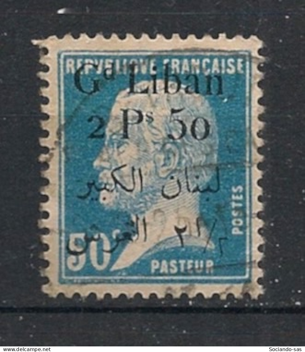 GRAND LIBAN - 1924-25 - N°YT. 43 - Type Pasteur 2pi50 Sur 50c Bleu - Oblitéré / Used - Gebraucht