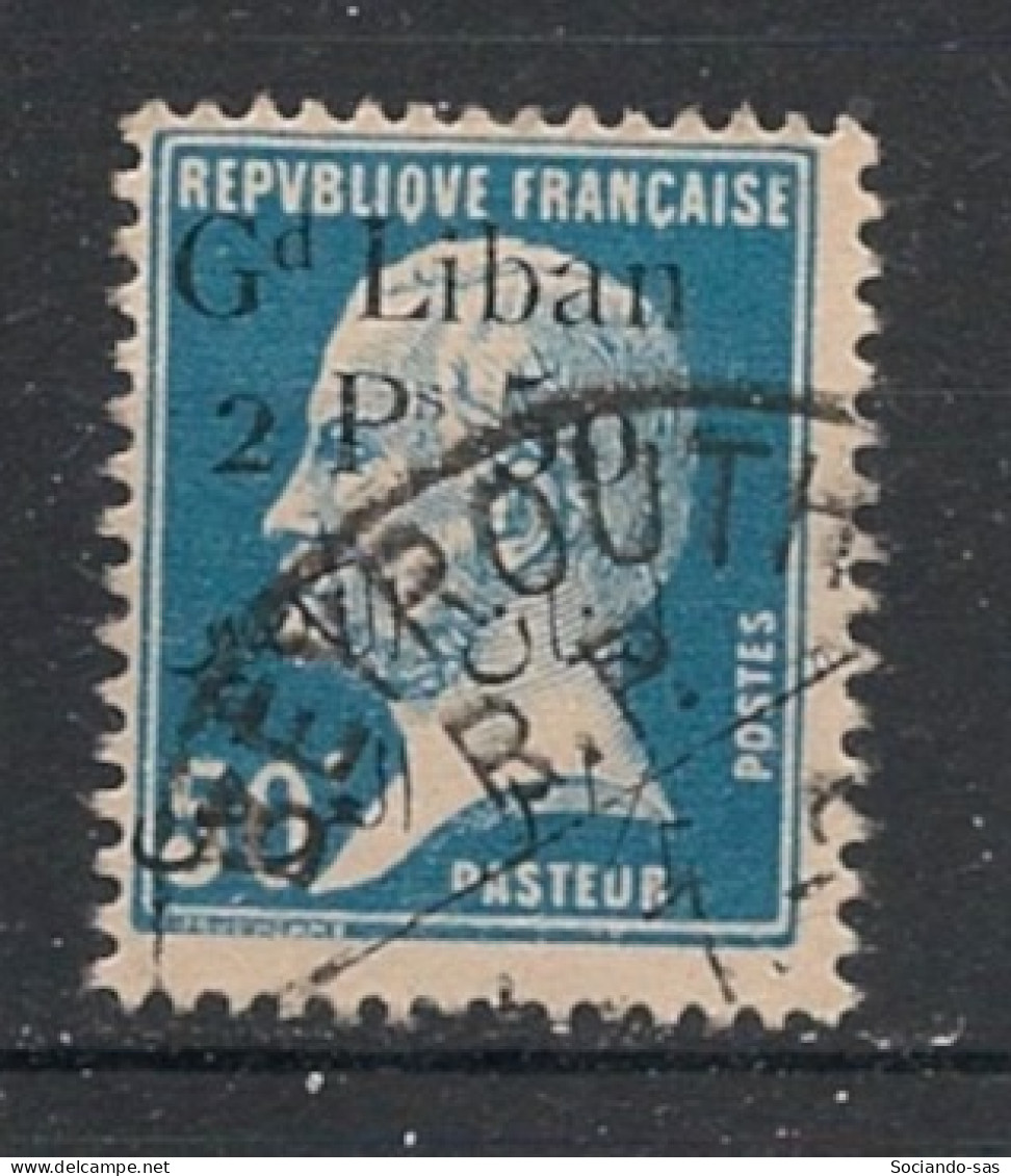 GRAND LIBAN - 1924-25 - N°YT. 43 - Type Pasteur 2pi50 Sur 50c Bleu - Oblitéré / Used - Used Stamps