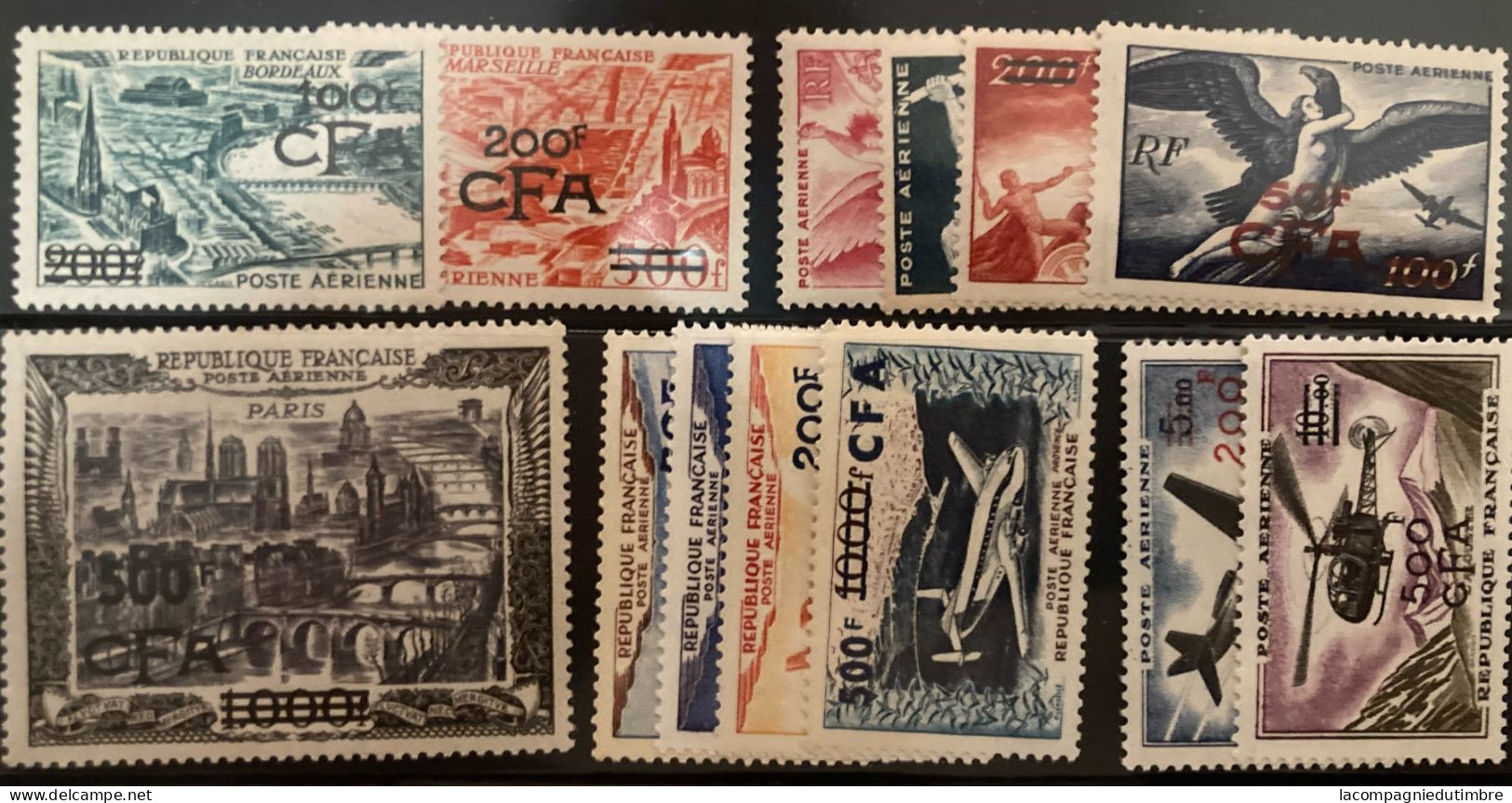 Réunion/CFA Poste Aérienne YT N° 45/57 Neufs **/*. TB - Unused Stamps