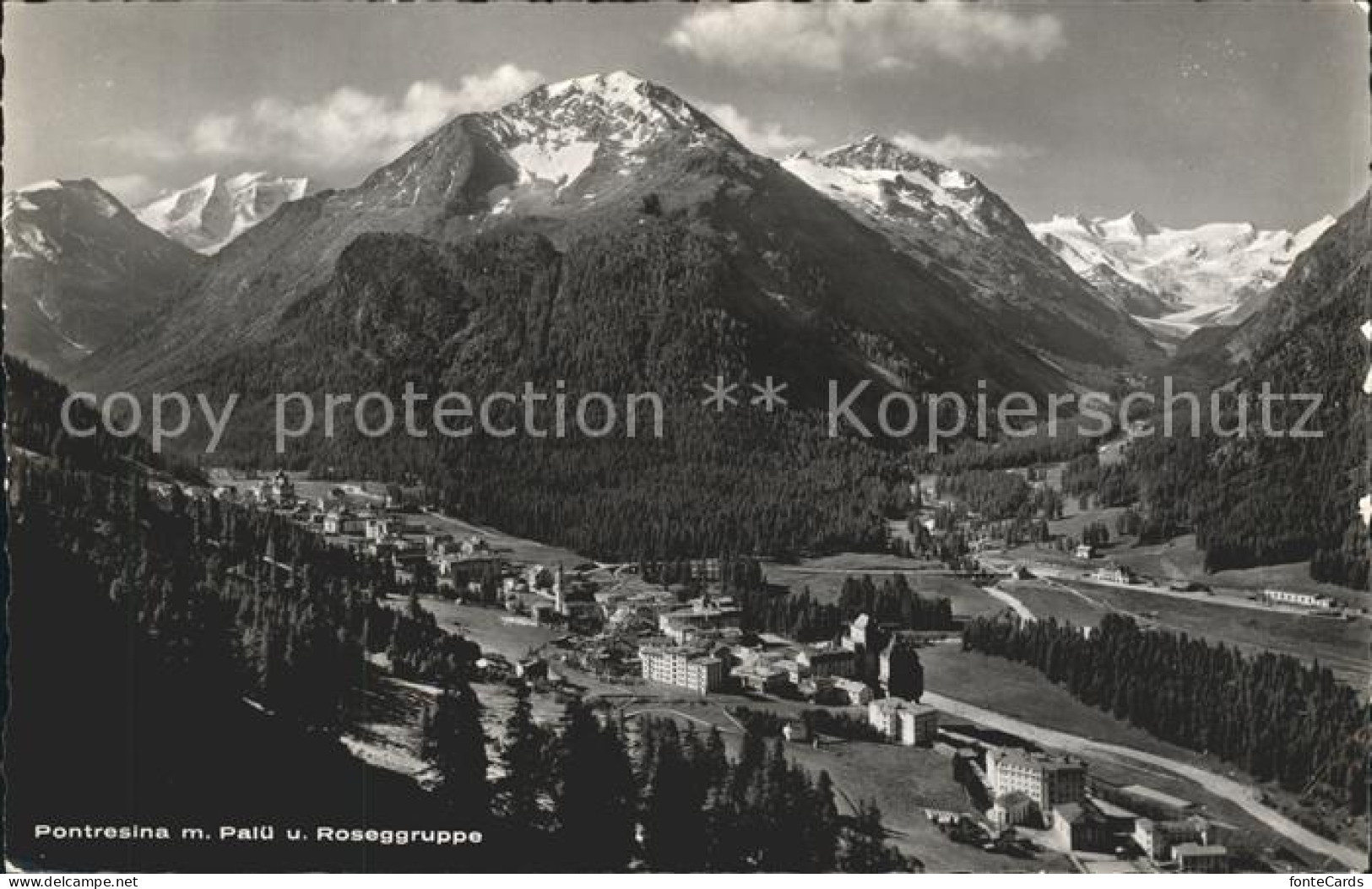 11751316 Pontresina Mit Piz Palue Und Roseggruppe Pontresina - Other & Unclassified