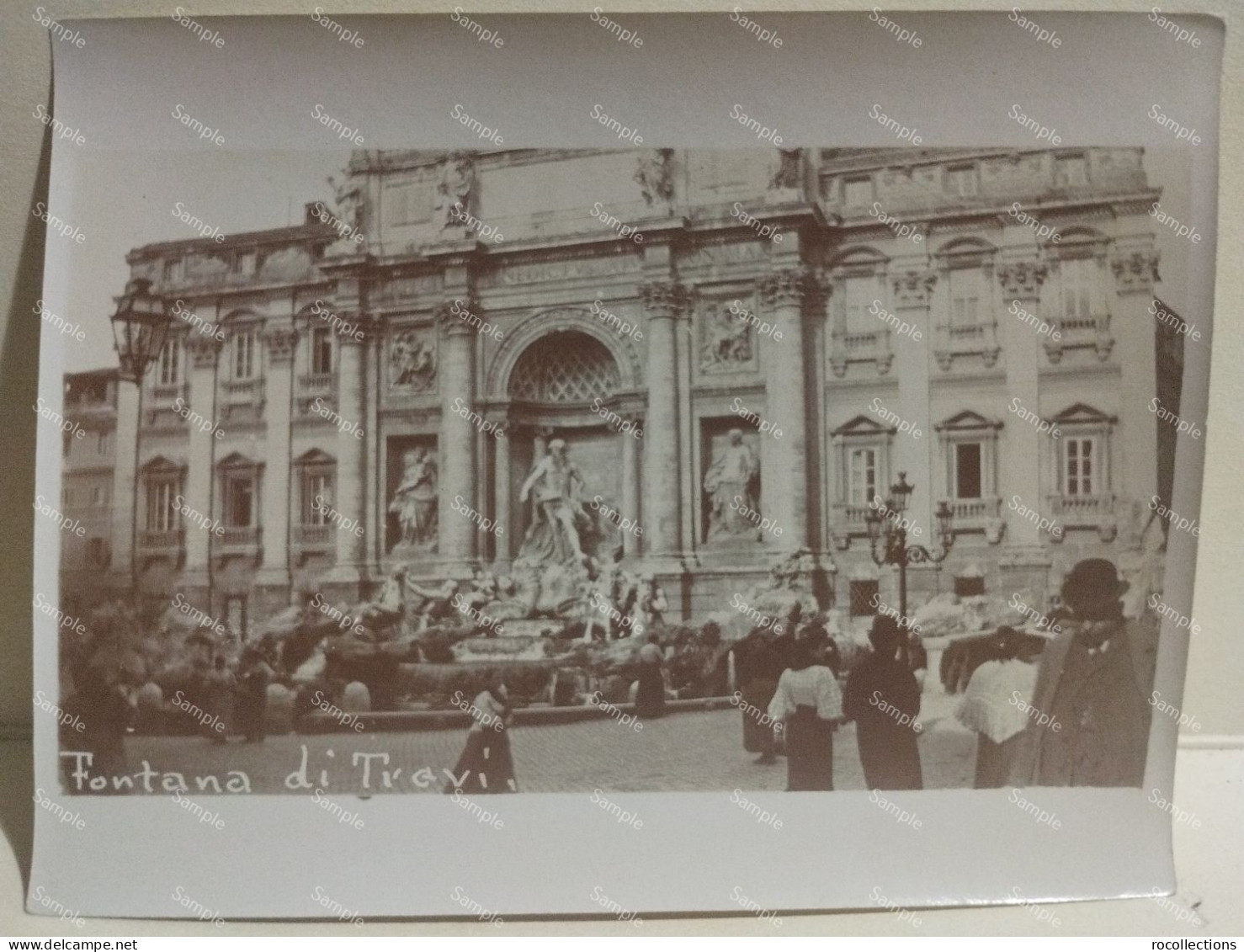 Italy Photo Italia Foto Roma Fine 800.  FONTANA DI TREVI Fountain. 105x80 Mm. - Europa