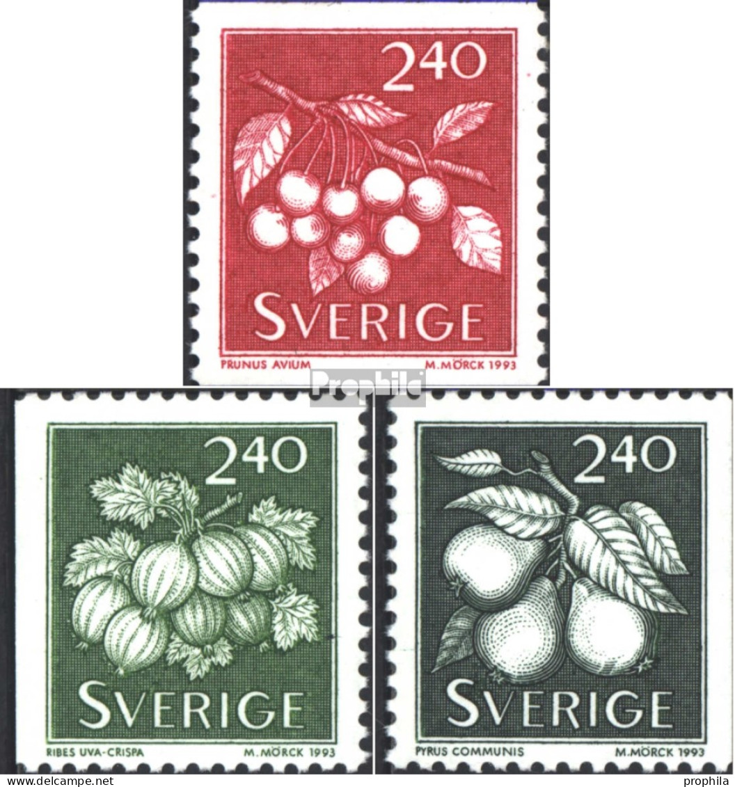 Schweden 1767-1769 (kompl.Ausg.) Postfrisch 1993 Beeren Und Früchte - Nuevos