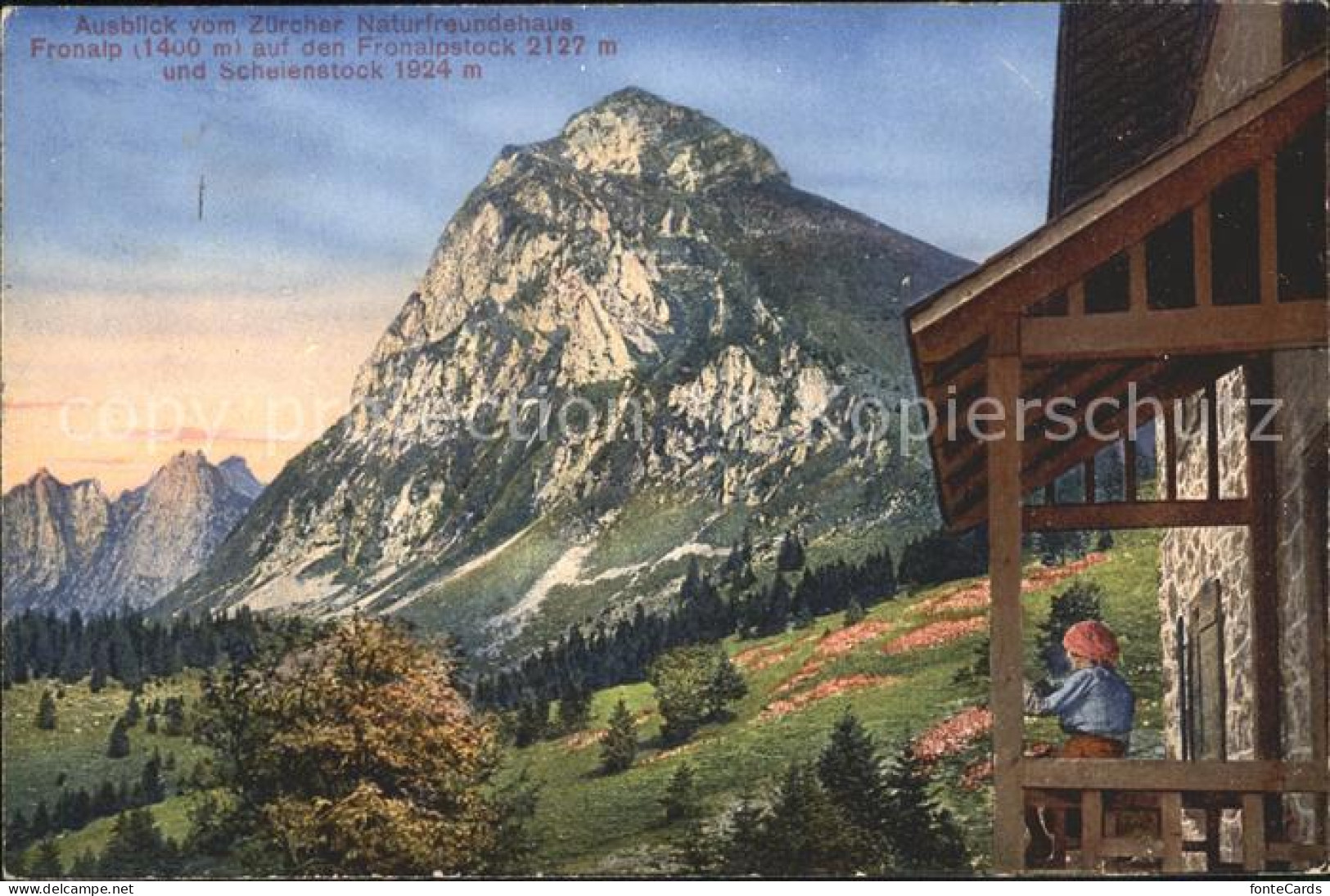 11751147 Mollis Blick Vom Zuercher Naturfreundehaus Auf Fronalp Und Fronalpstock - Andere & Zonder Classificatie