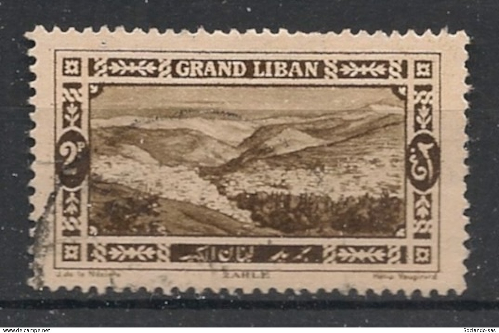 GRAND LIBAN - 1925 - N°YT. 57 - Zahle 2pi Sépia - Oblitéré / Used - Used Stamps
