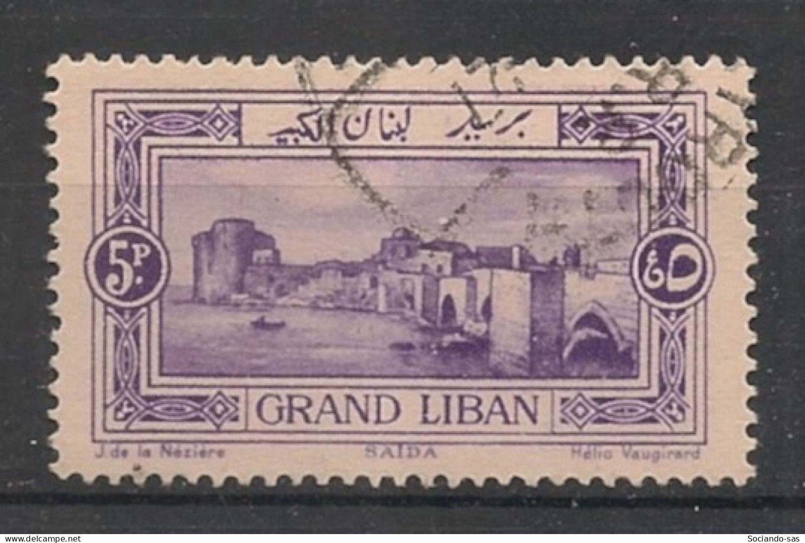 GRAND LIBAN - 1925 - N°YT. 60 - Saida 5pi Violet - Oblitéré / Used - Gebraucht