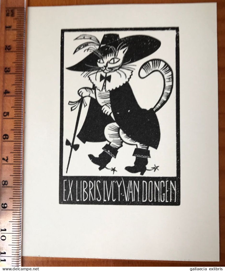 Ex-libris Marcel Mutsaerts. Chat. Exlibris  Marcel Mutsaerts. Cat - Ex-Libris