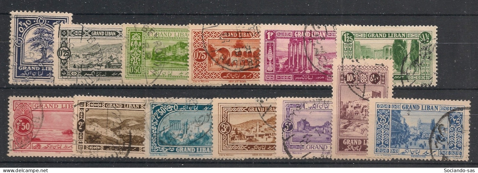 GRAND LIBAN - 1925 - N°YT. 50 à 62 - Série Complète - Oblitéré / Used - Oblitérés