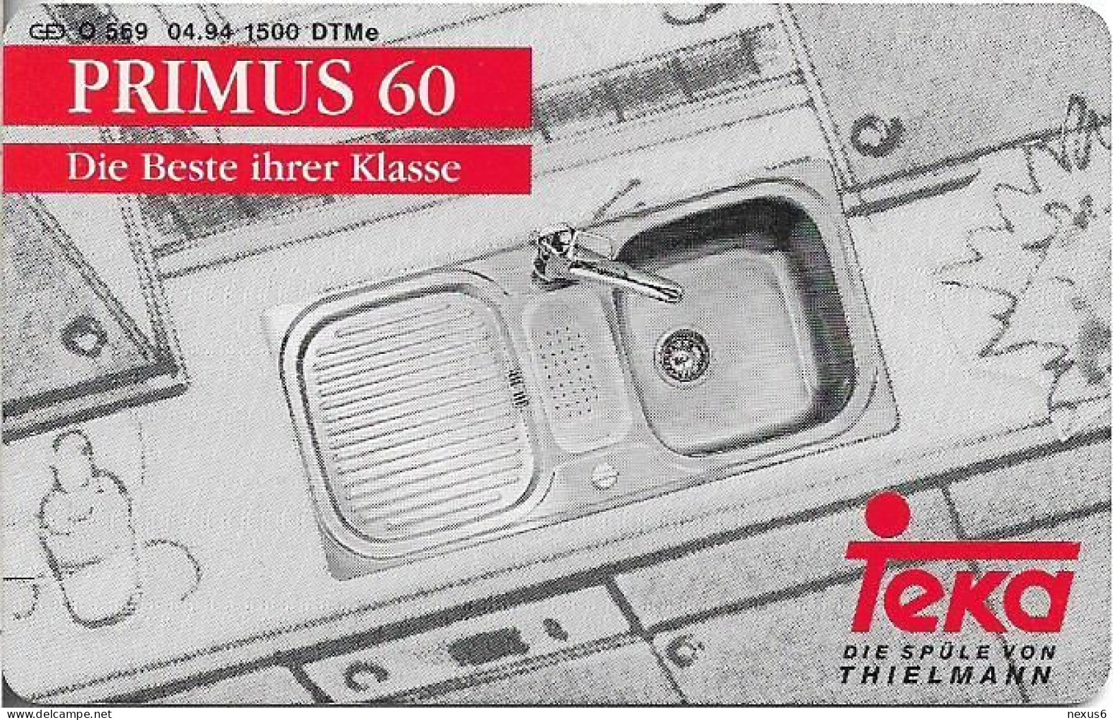 Germany - Thielmann, Teka - Primus 60 - O 0569 - 04.1994, 6DM, 1.500ex, Mint - O-Series : Séries Client