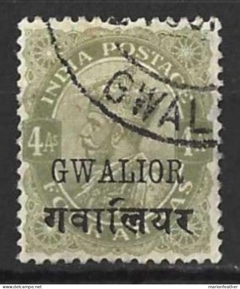 INDIA.." GWALIOR..".....KING GEROGE V..(1910-36.).....4a......SG72.....CDS....VFU. - Gwalior